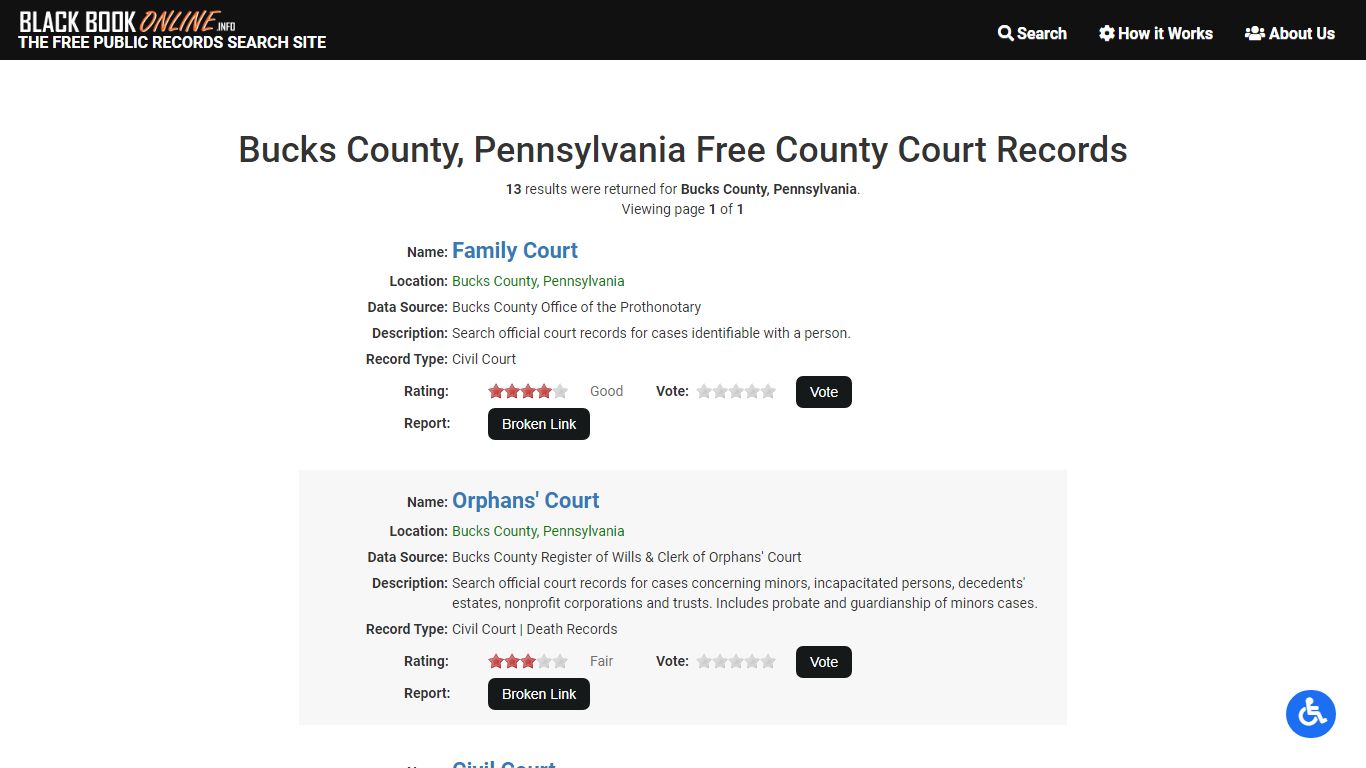 Free Bucks County, Pennsylvania County Court Record Search | Black Book ...